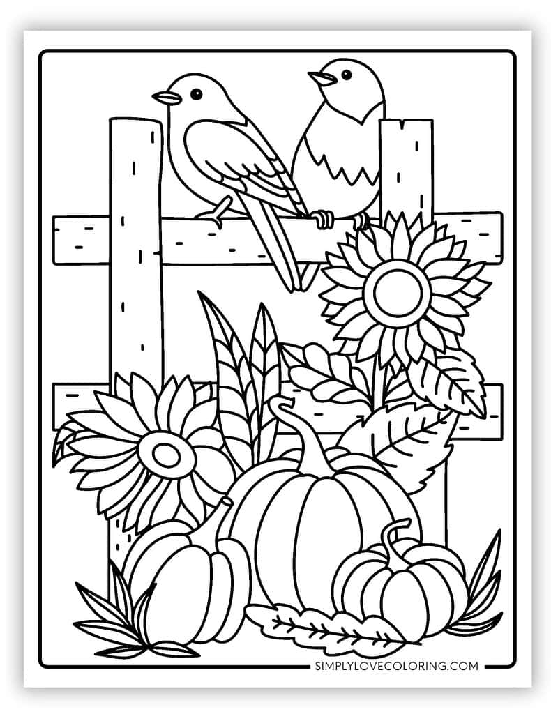 fall coloring printable pages