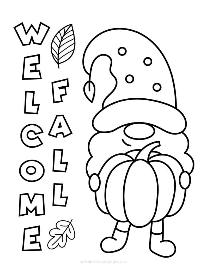 fall coloring pages free printable