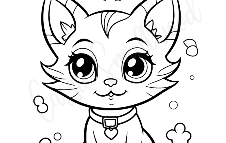 37 Cute Cat Coloring Pages Cassie Smallwood