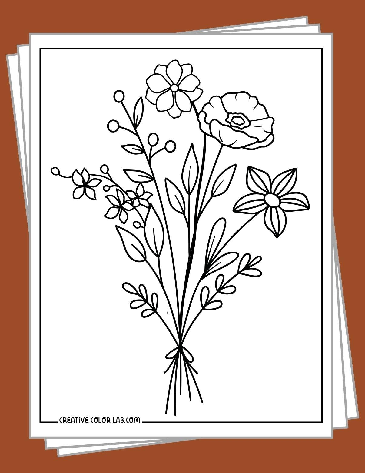 flowers coloring pages free printable