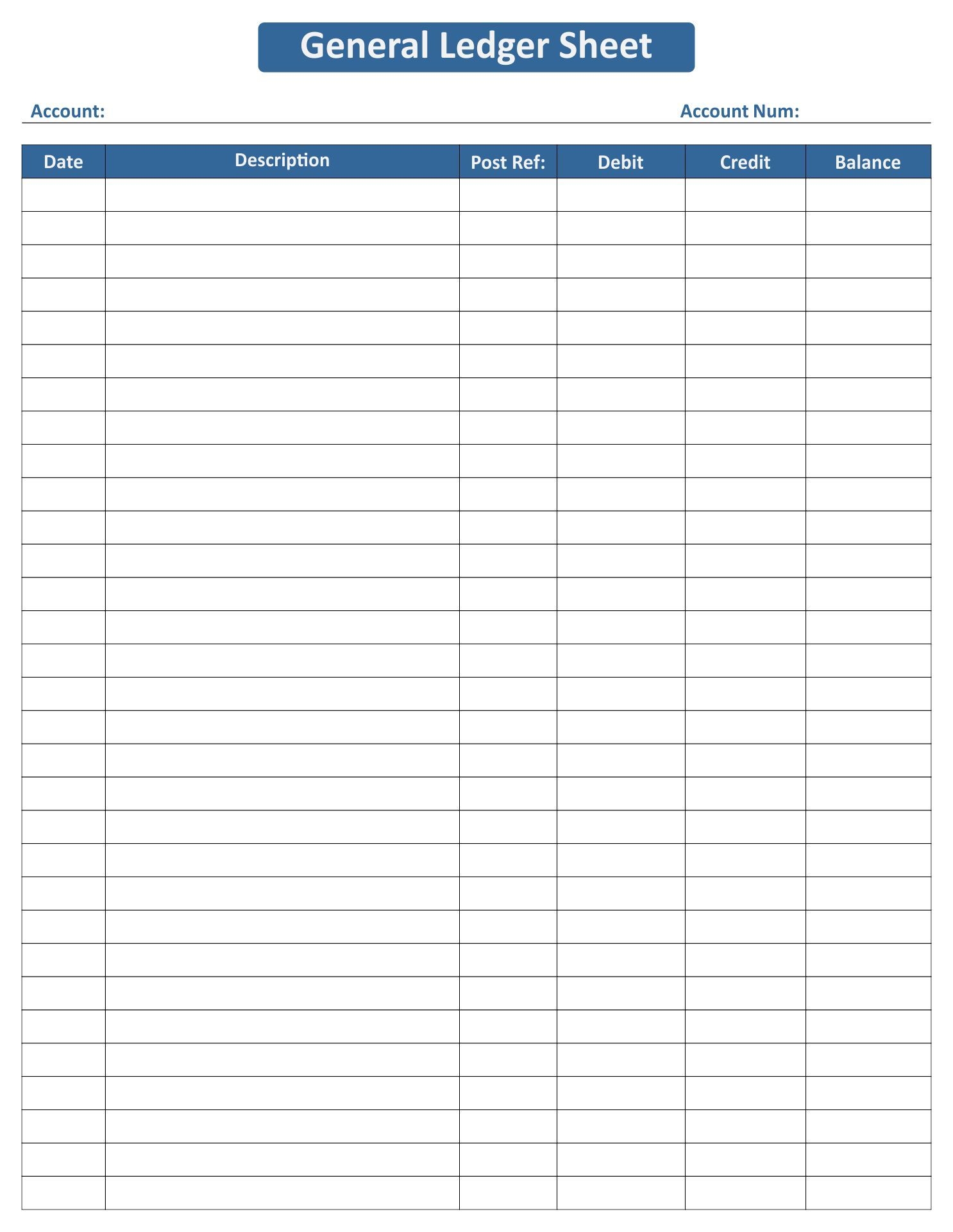 37 Perfect General Ledger Templates Excel Word TemplateLab