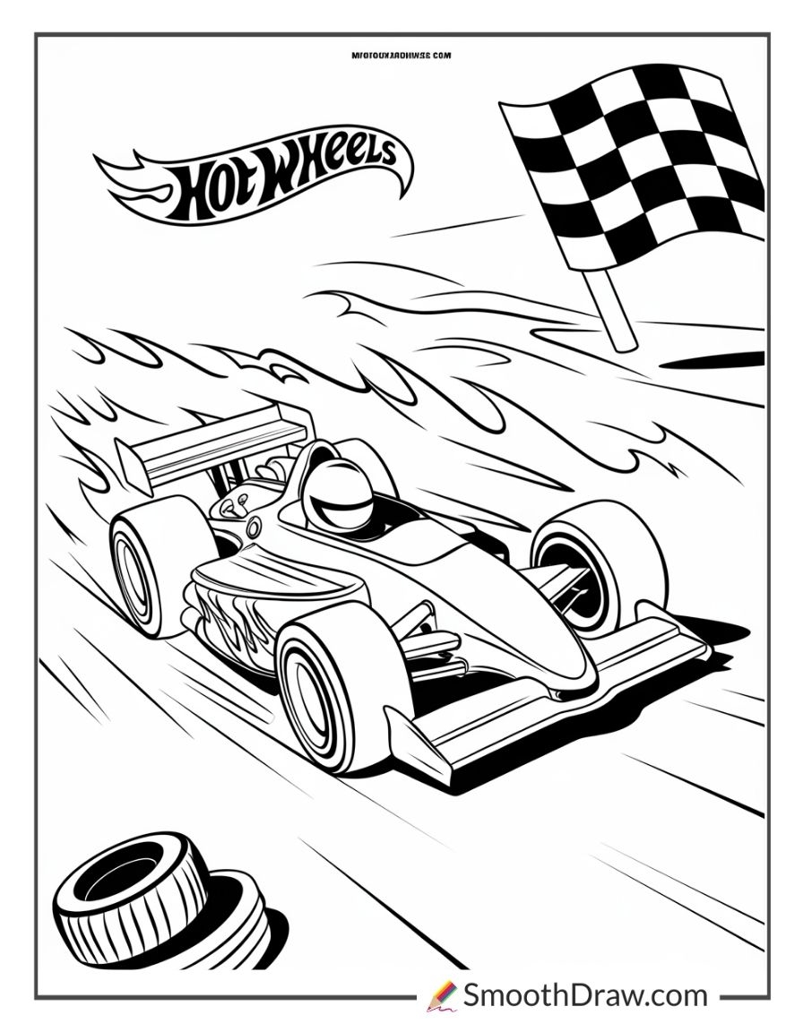38 Hot Wheels Coloring Pages Smooth Draw