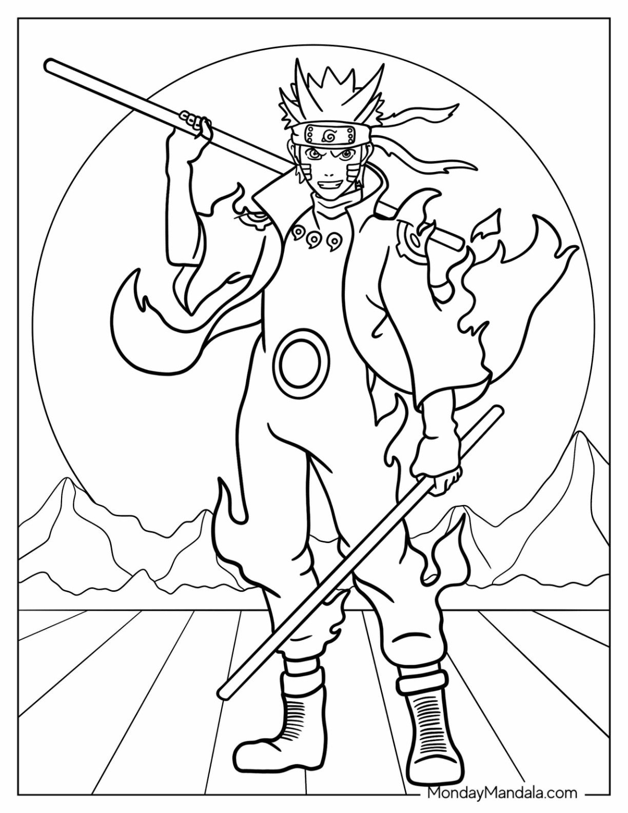 naruto coloring pages printable
