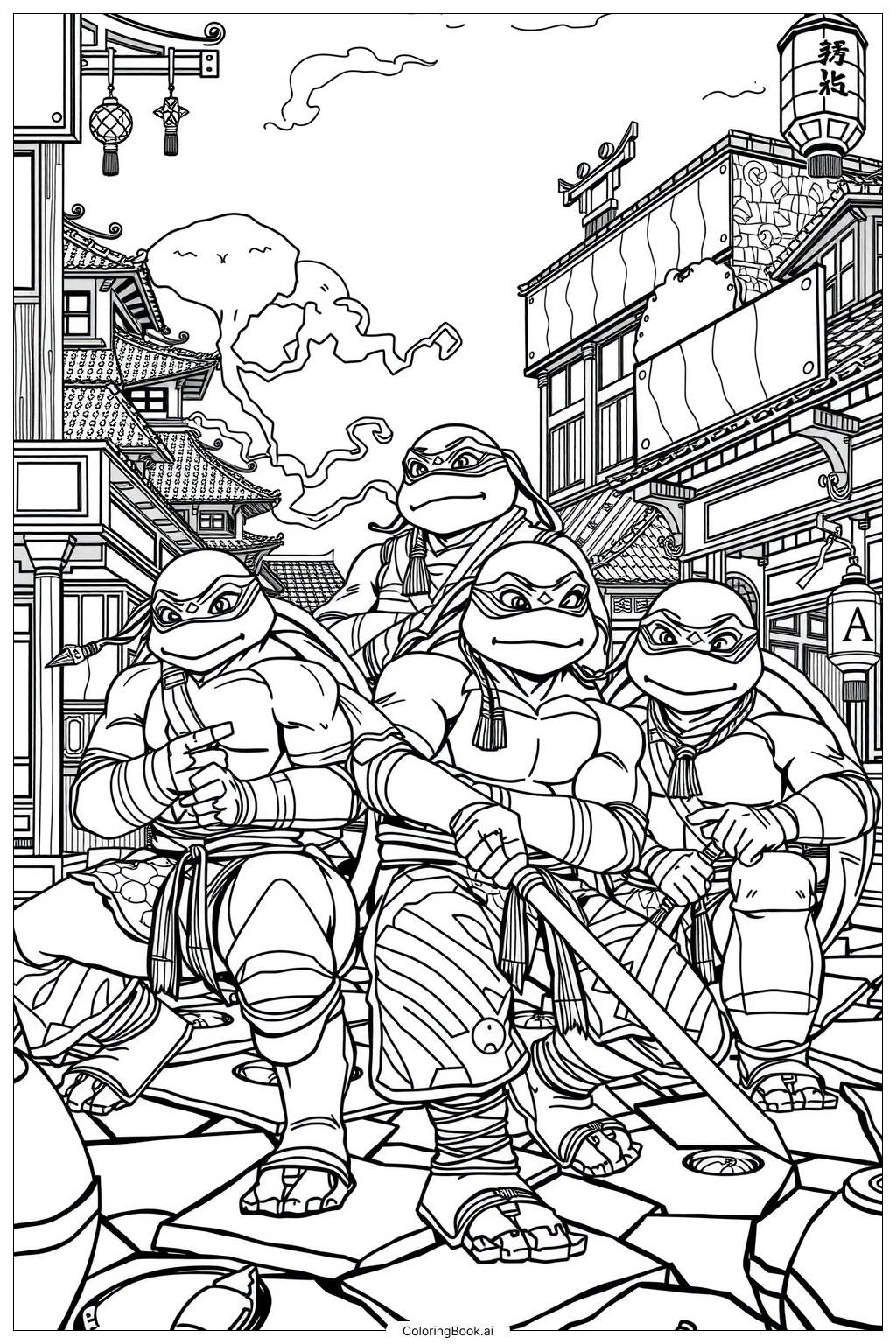 printable coloring pages ninja turtles