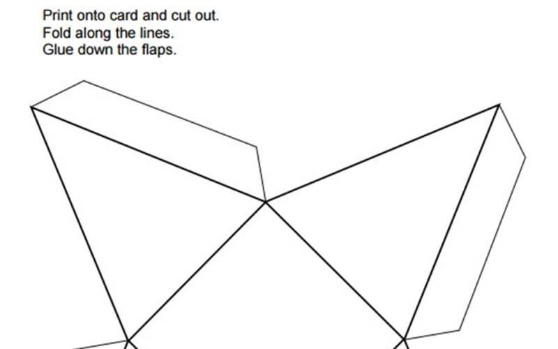 3D Pyramid Template To Print Card Cut Out Design Yourself Shape Card Print A4 Template DIY Accessories Jpg Download Etsy