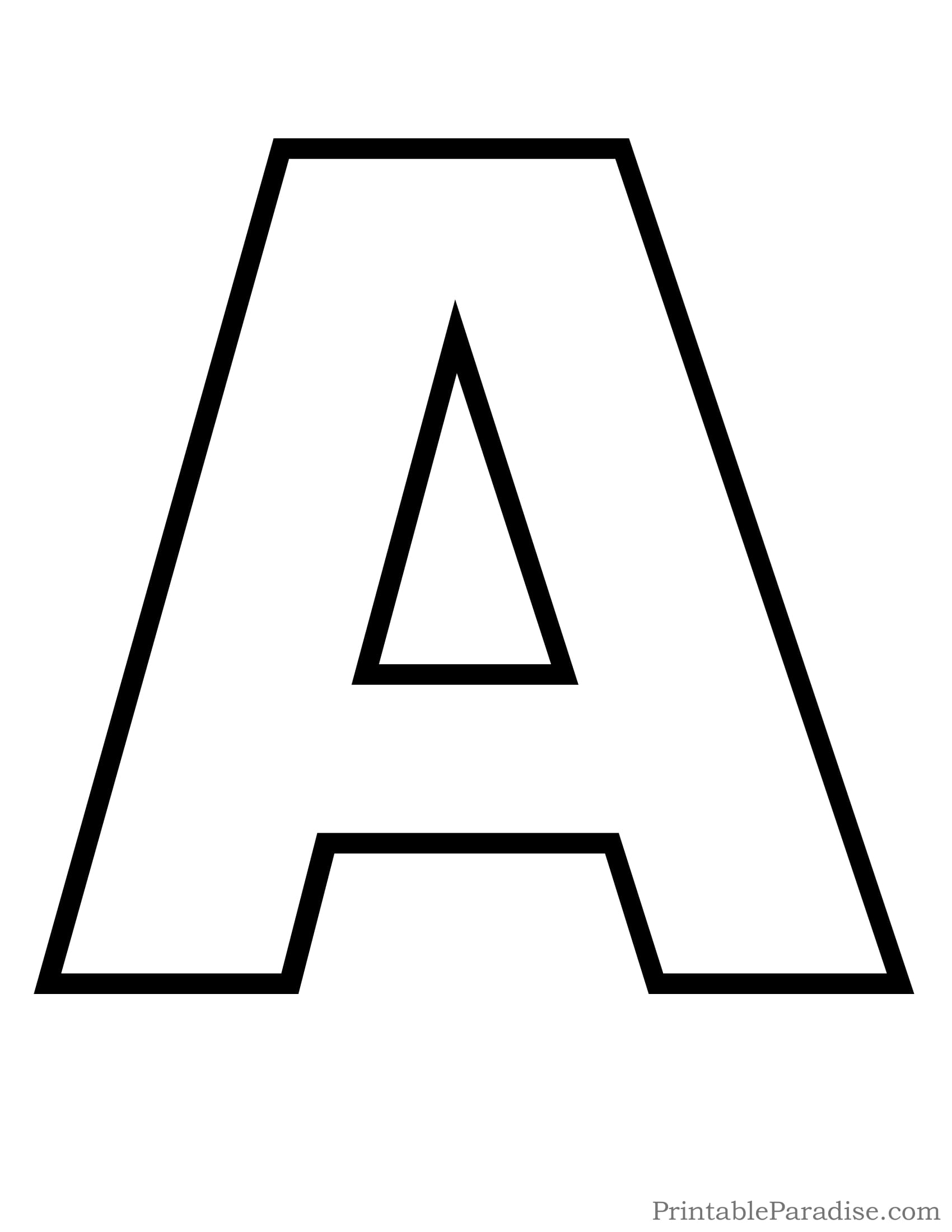 4 Alphabet Outline Templates PDF