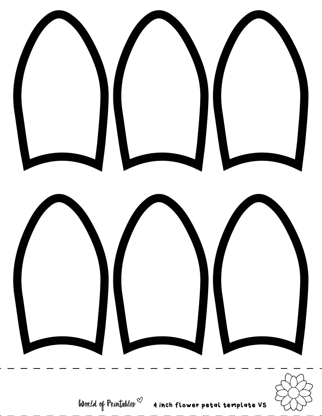 flower petal printable template