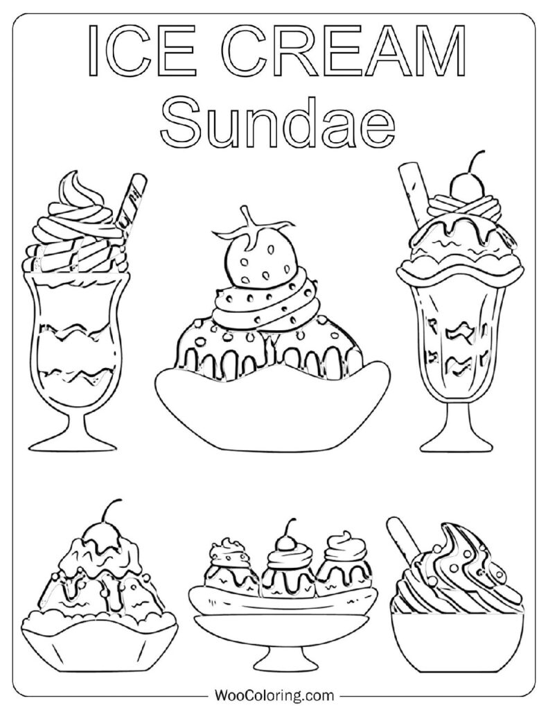 40 Ice Cream Coloring Pages Free PDF To Print Woo Coloring