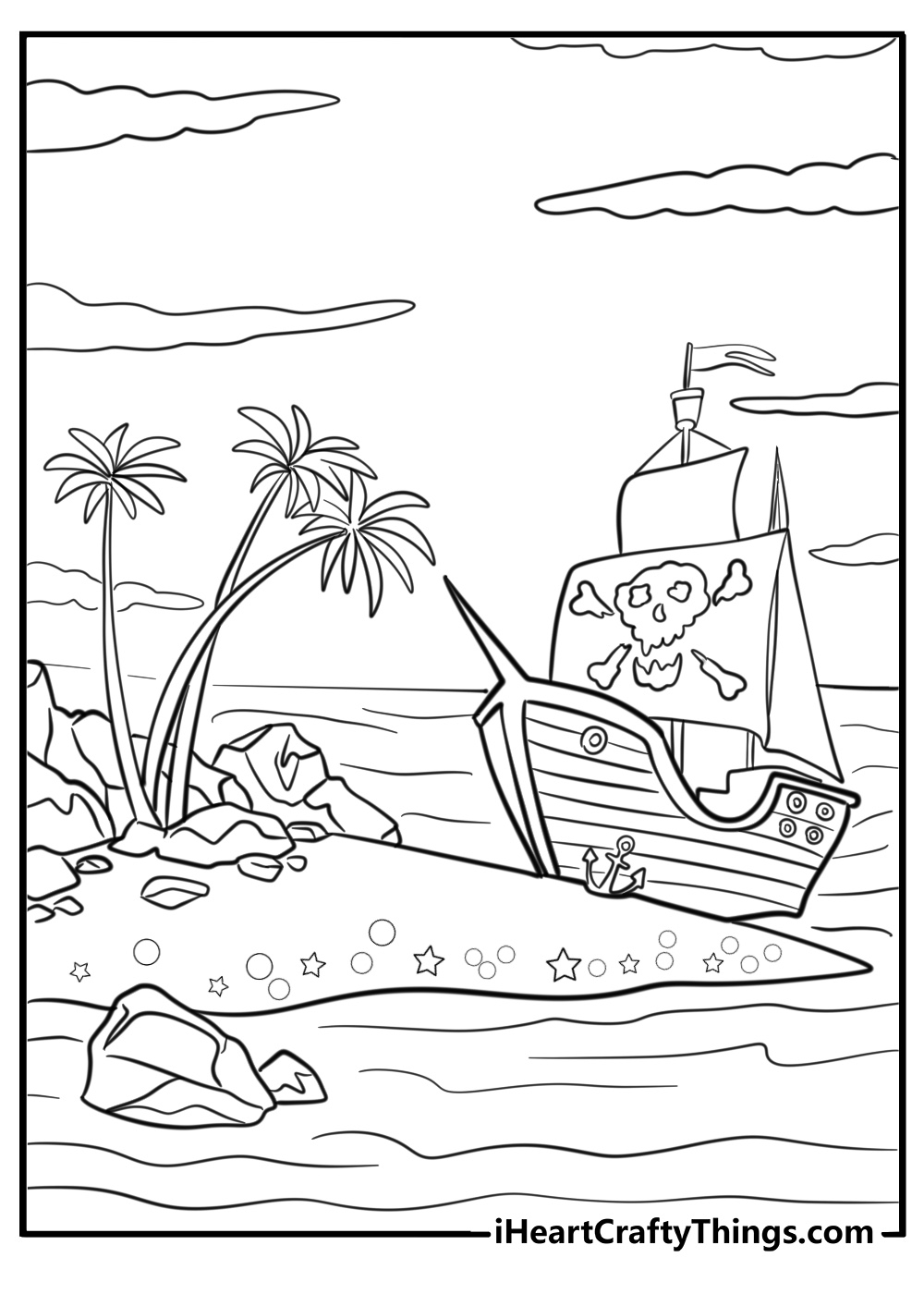 pirate printable coloring pages