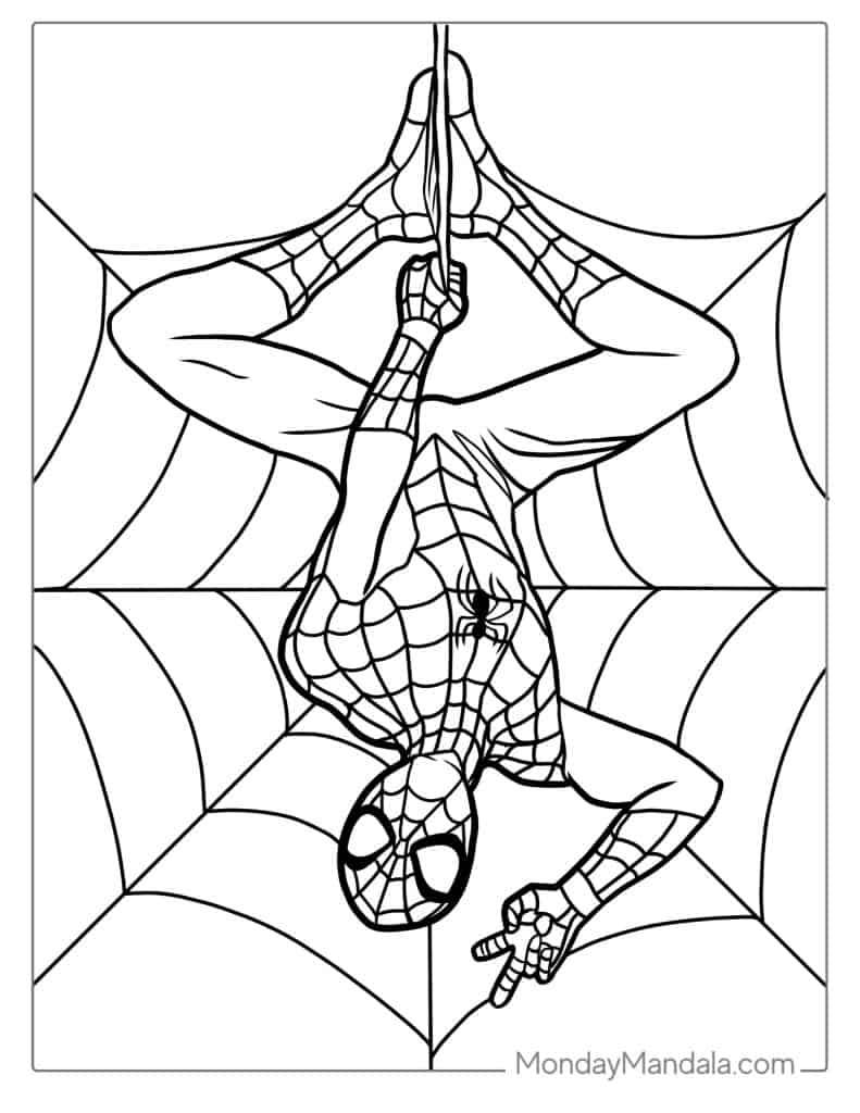 spiderman coloring page printable