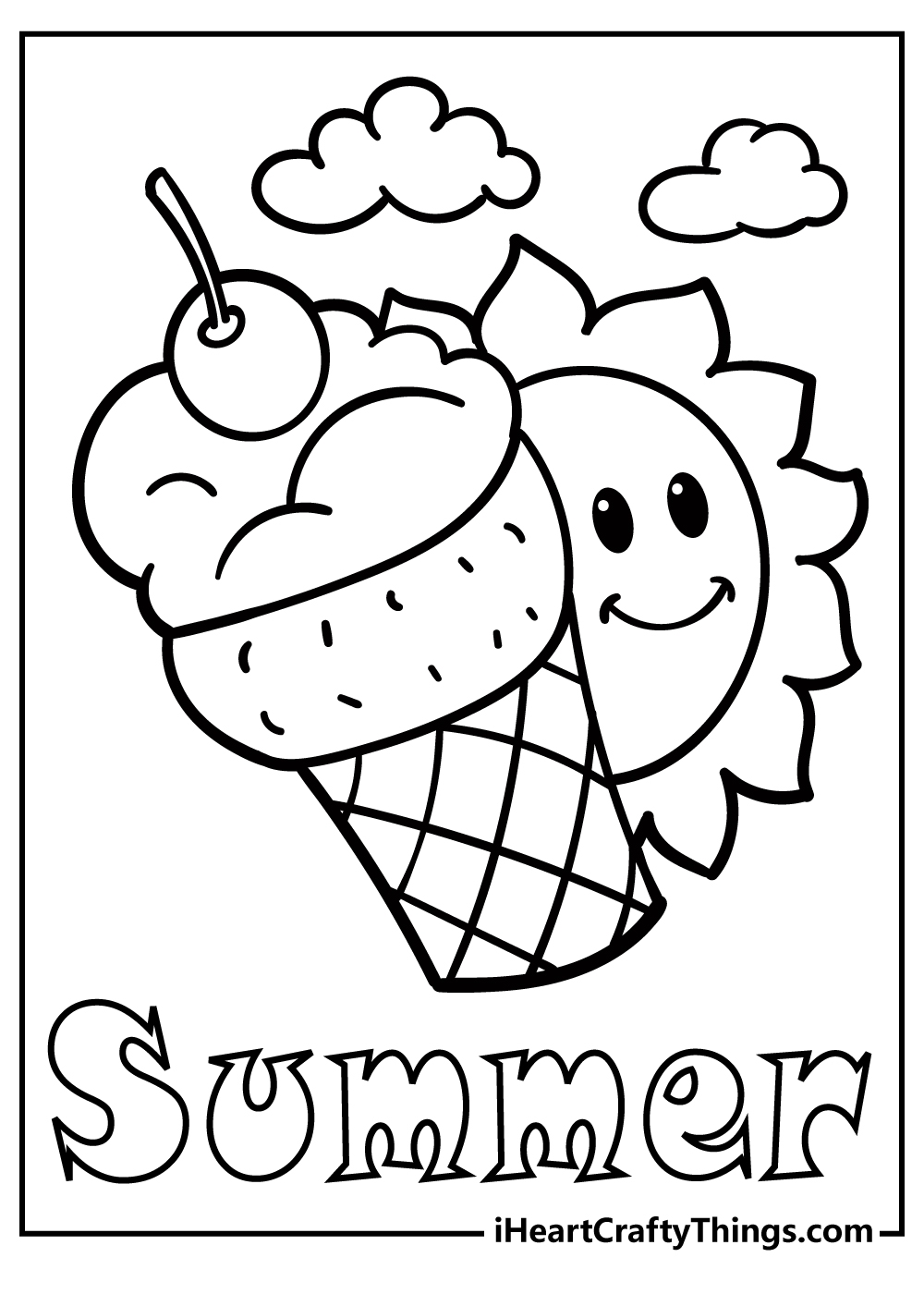 summer coloring sheets printable
