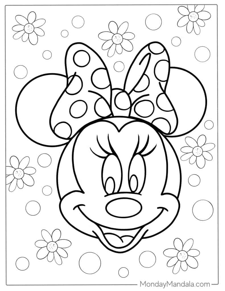 minnie mouse printable coloring pages