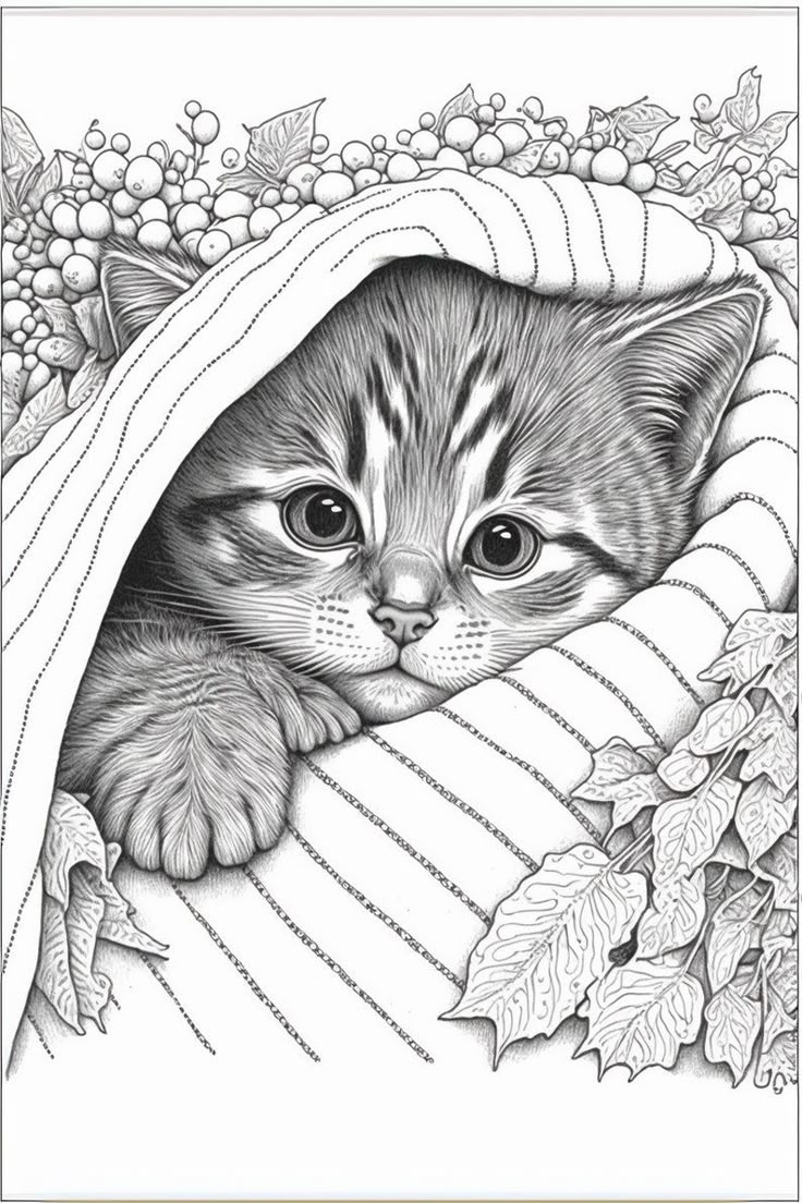 cat printable coloring pages