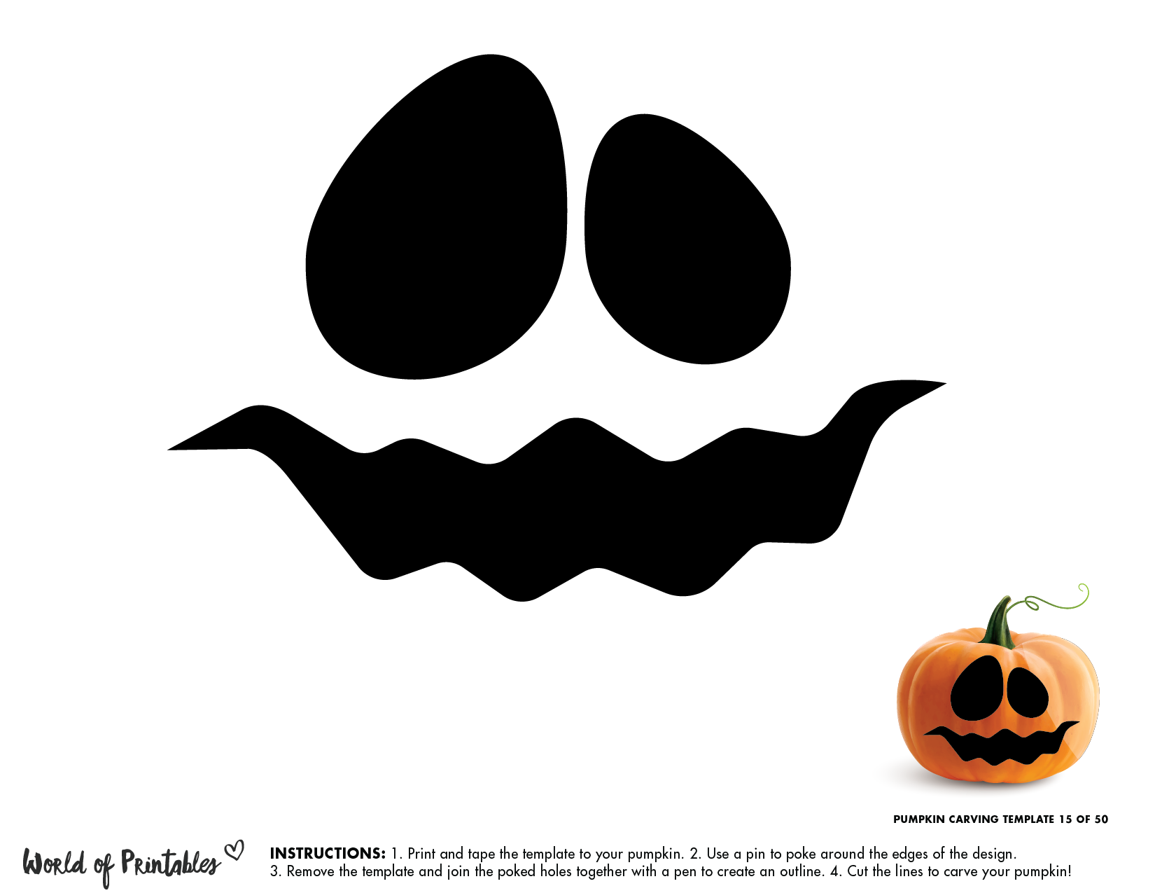 easy printable pumpkin carving templates