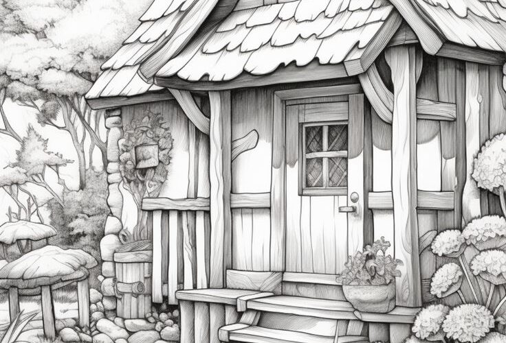 50 Fall Coloring Pages For Adults Free Printables Autumn Cute House Coloring Page Coloring Sheet