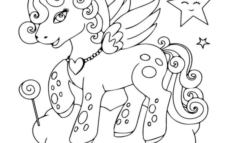 50 Pages Printable Unicorn Coloring Pages PDF Etsy