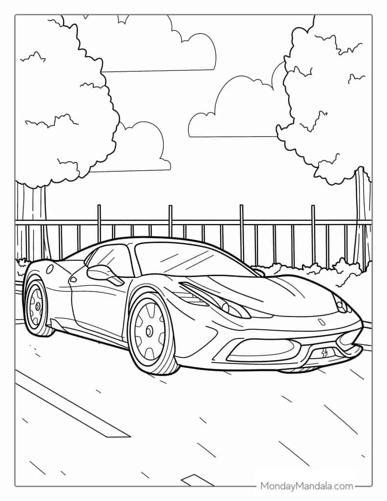 printable coloring pages cars