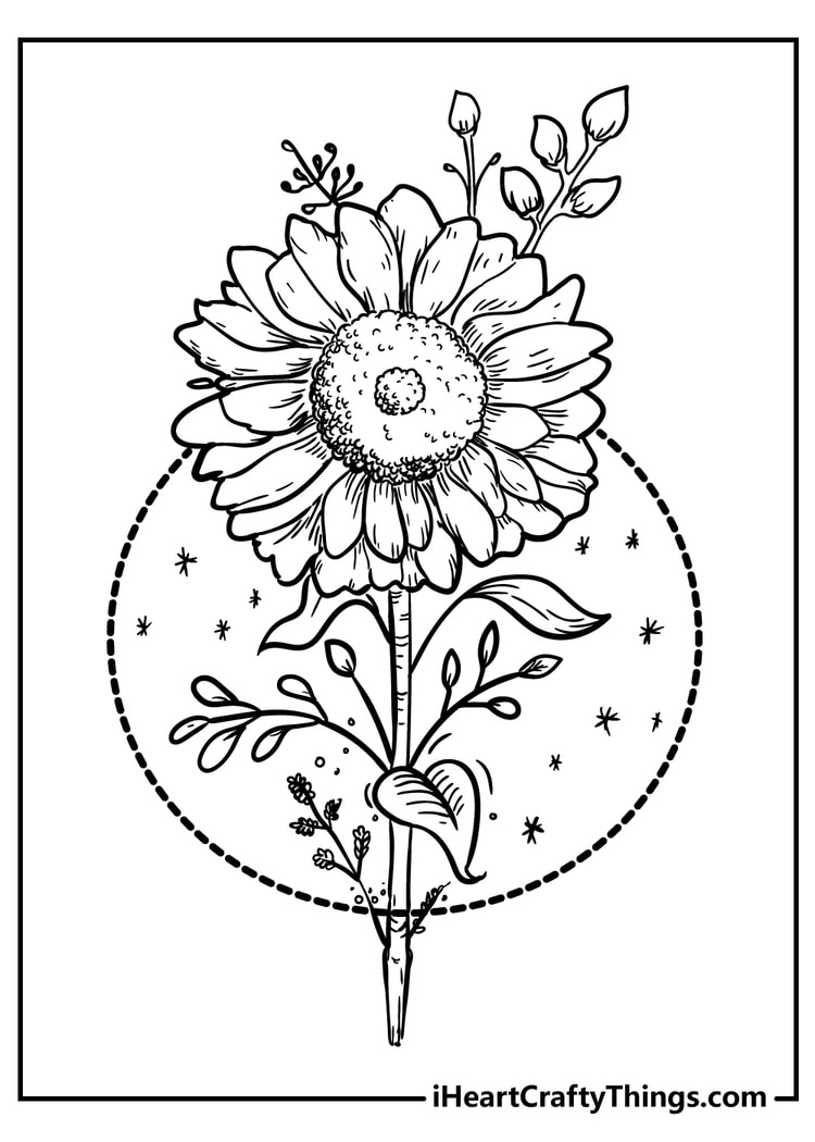 printable flower pictures to color