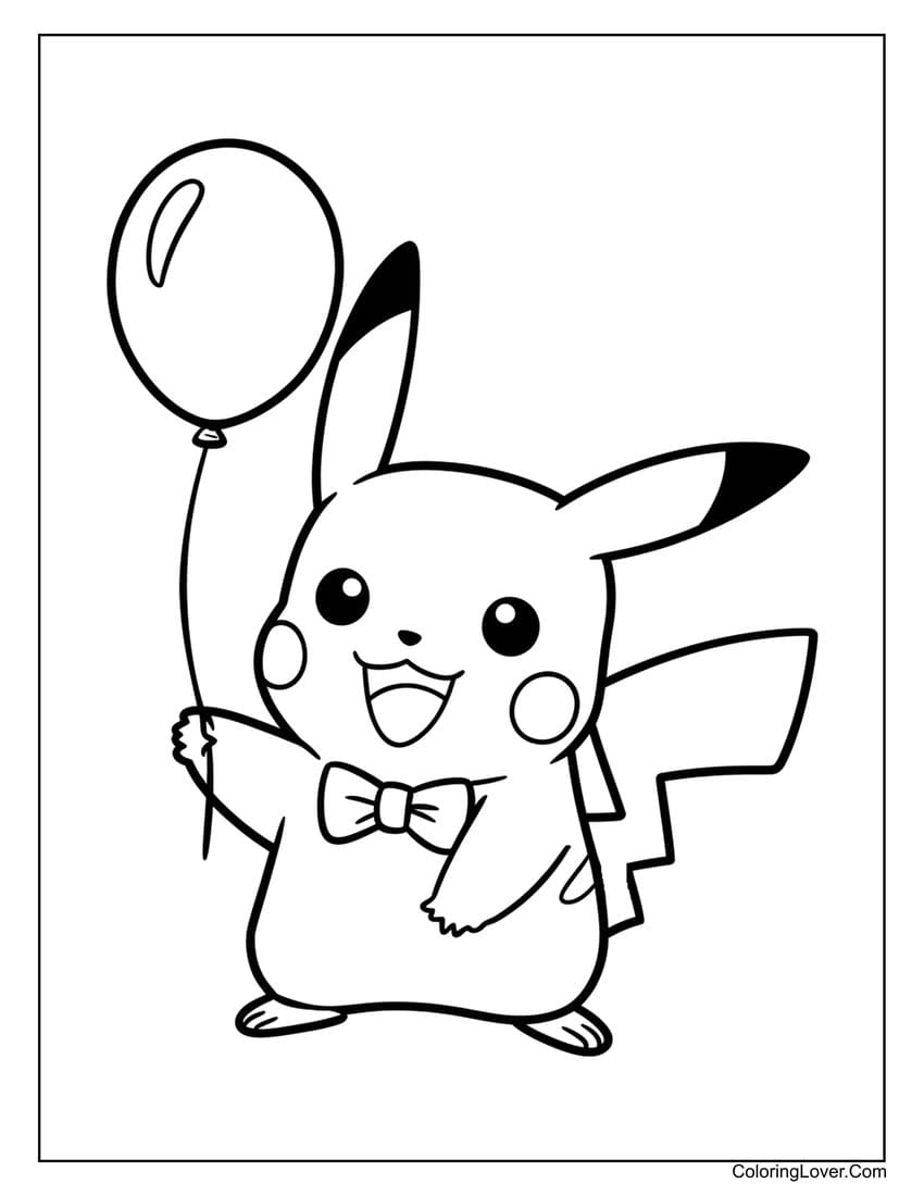 pikachu coloring pages printable