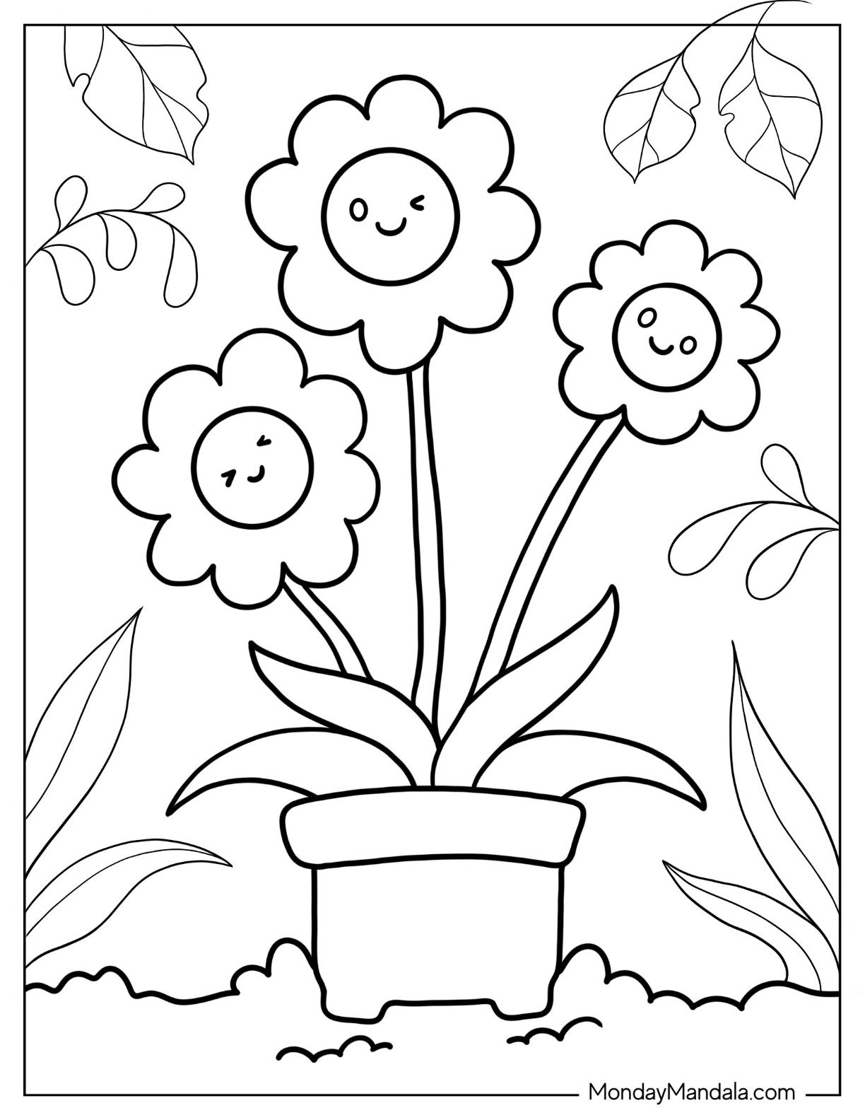 printable flower coloring pages printable flower coloring pages