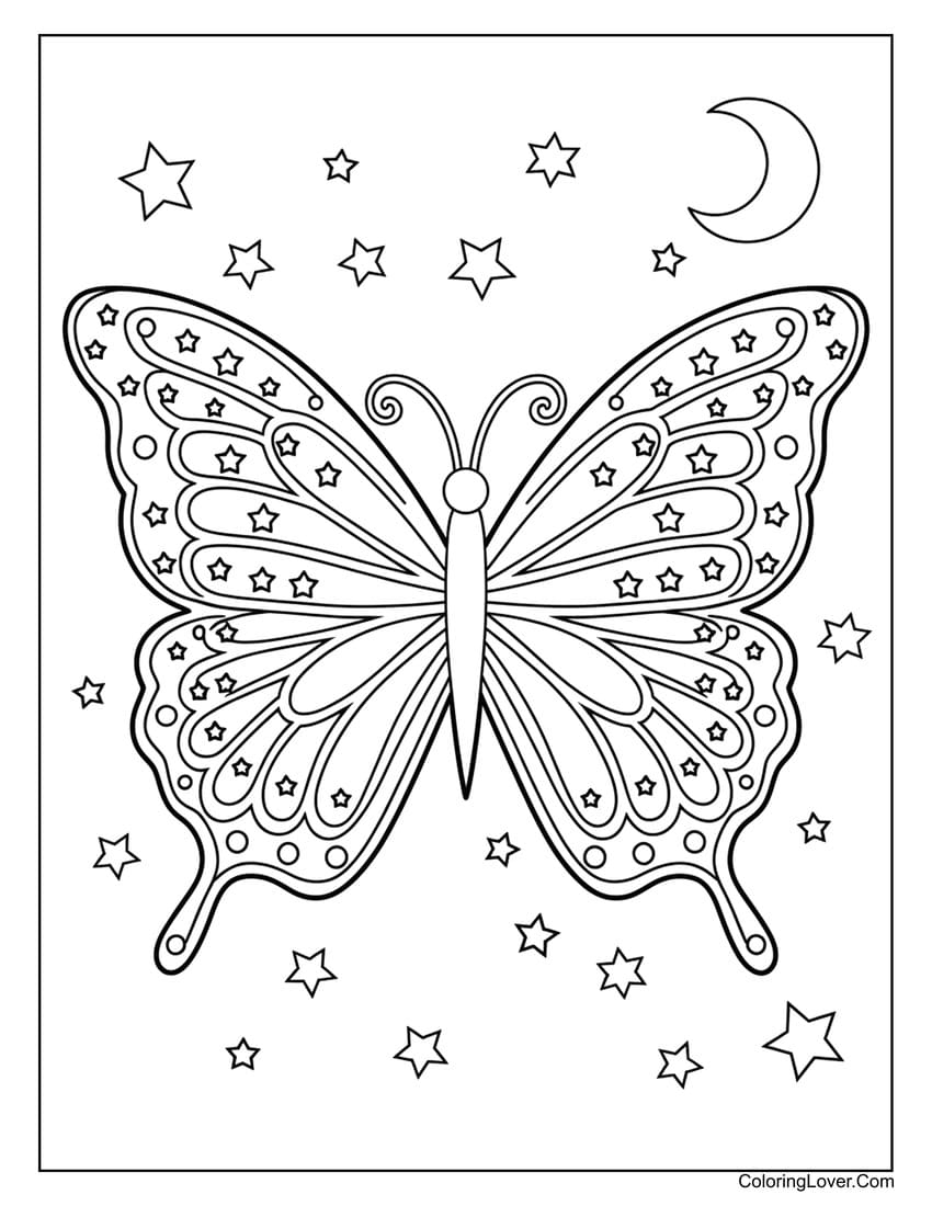 printable coloring sheets butterfly