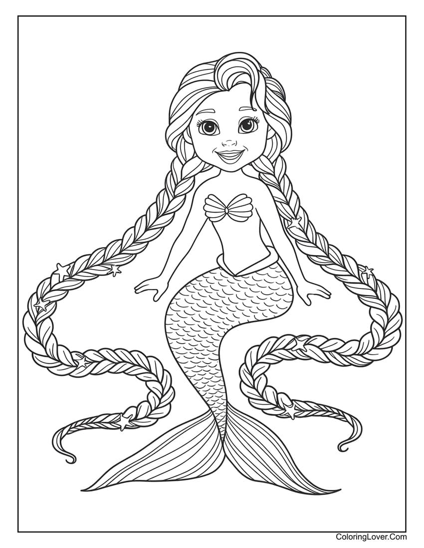 mermaid coloring sheets printable