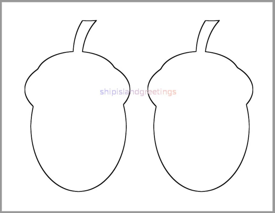 printable acorn template