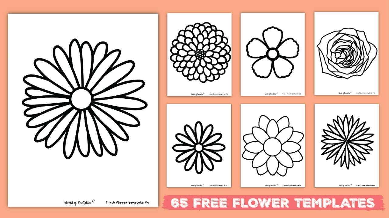free printable templates of flowers