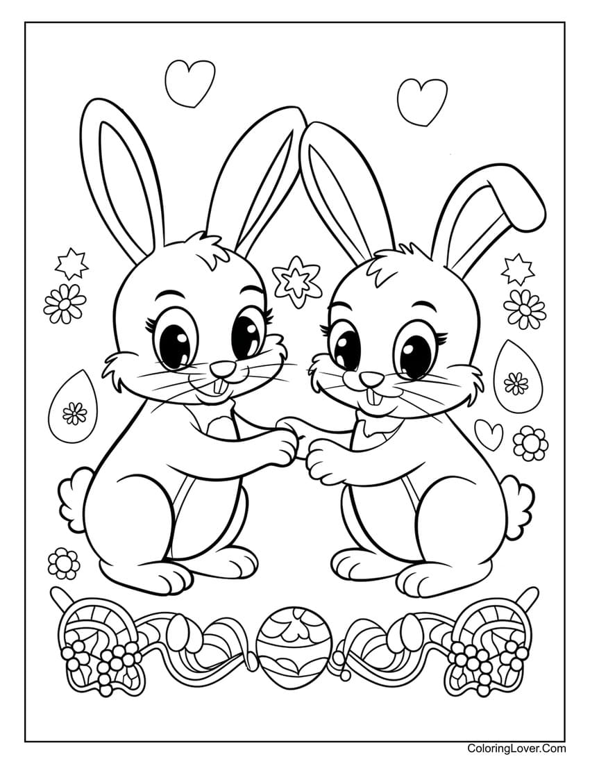 free printable rabbit coloring pages