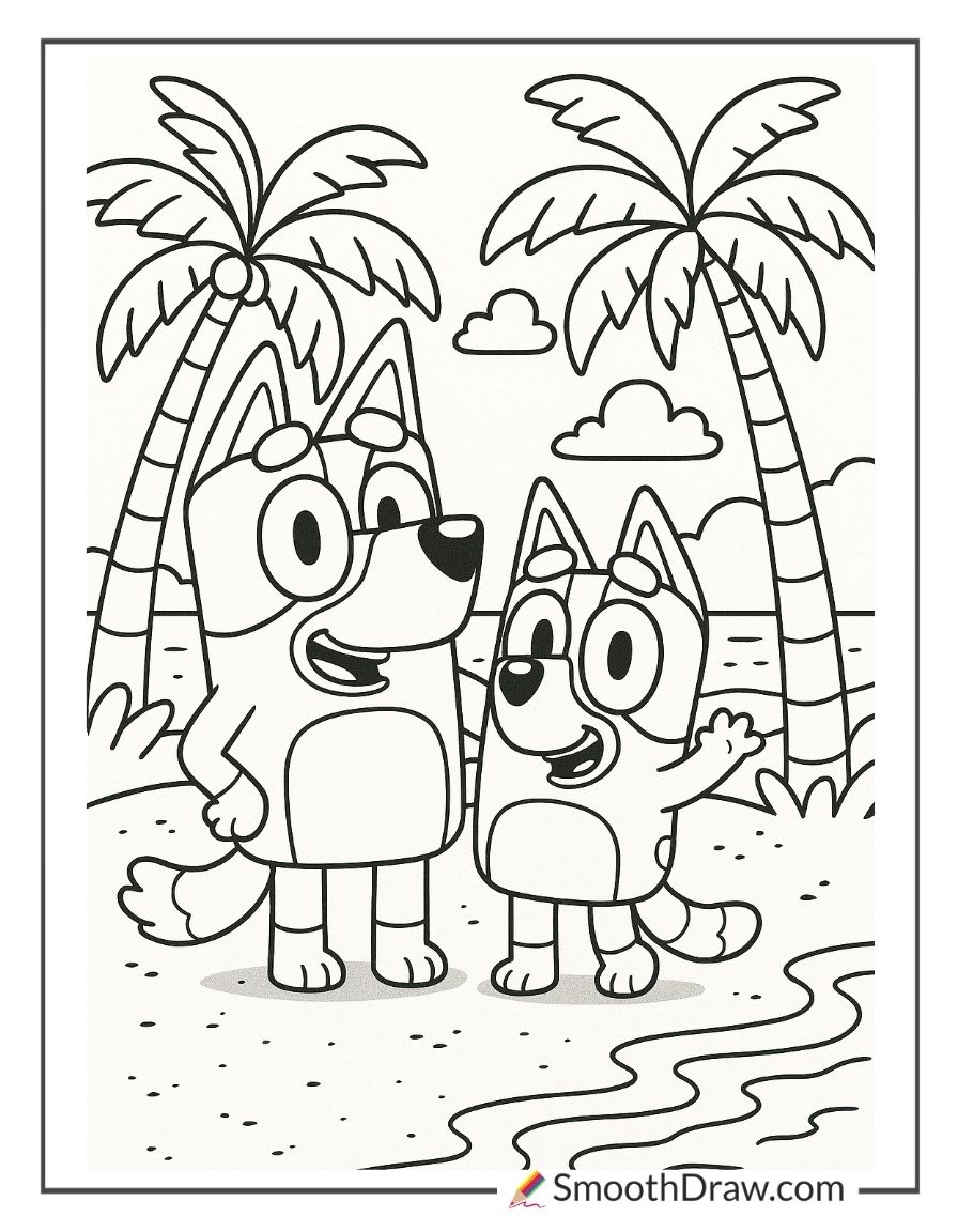 bluey coloring sheets free printable