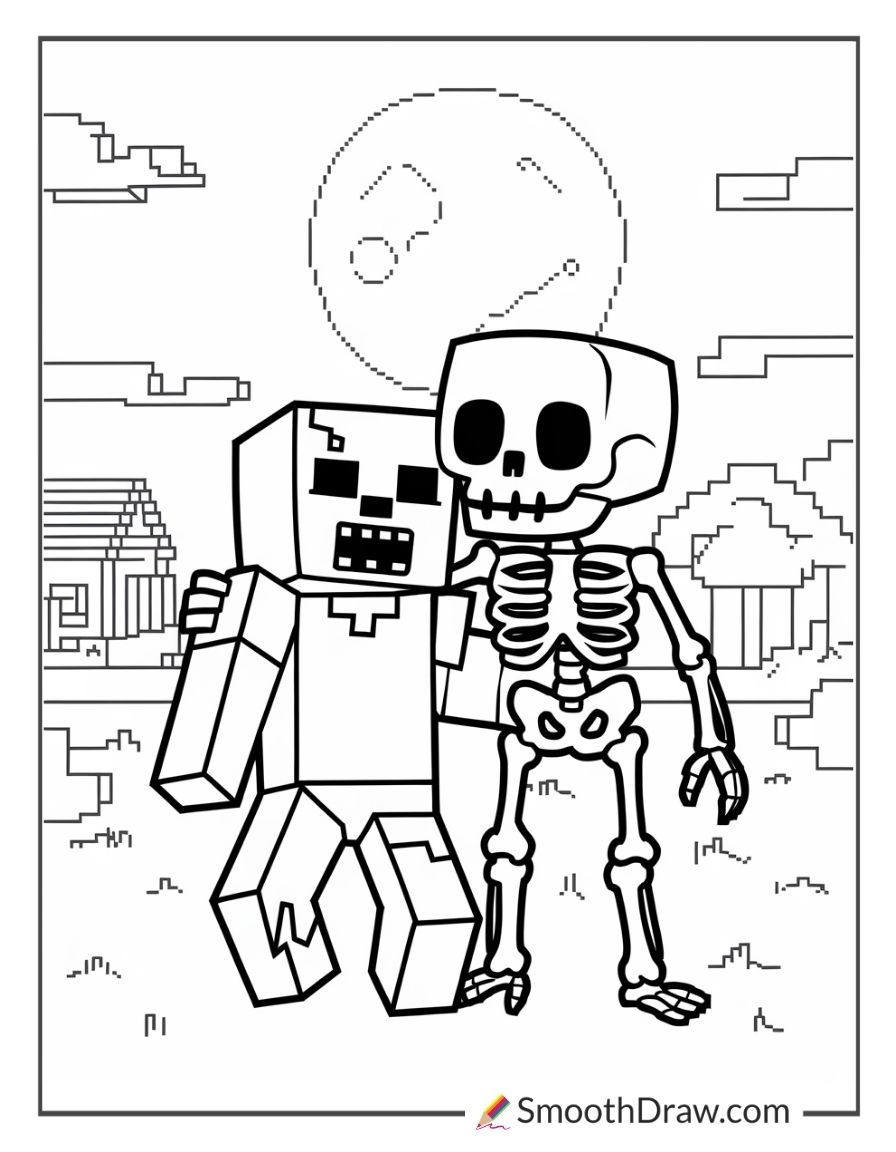 printable coloring pages minecraft