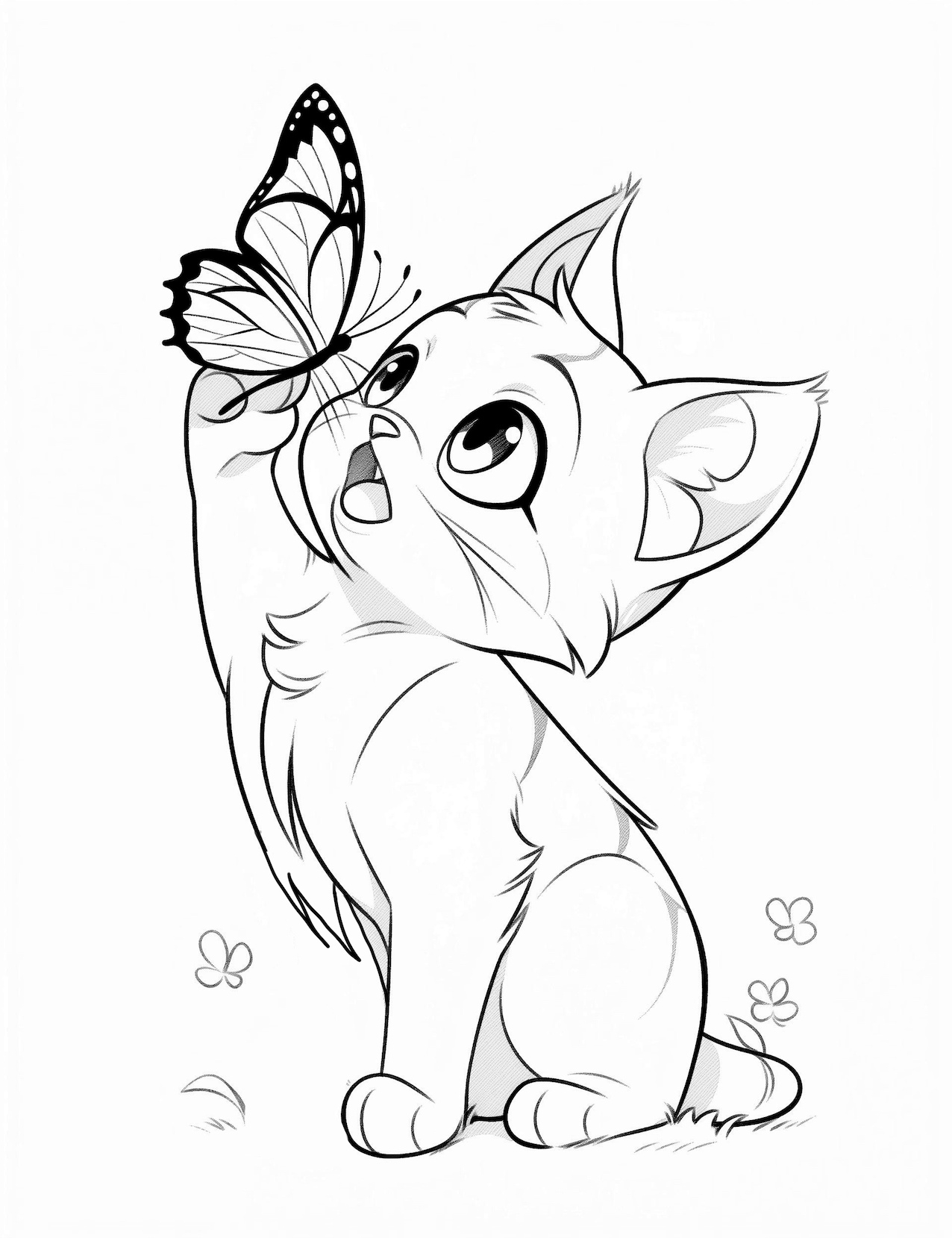 free cat coloring pages printable