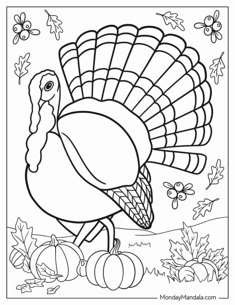 printable turkey coloring sheet