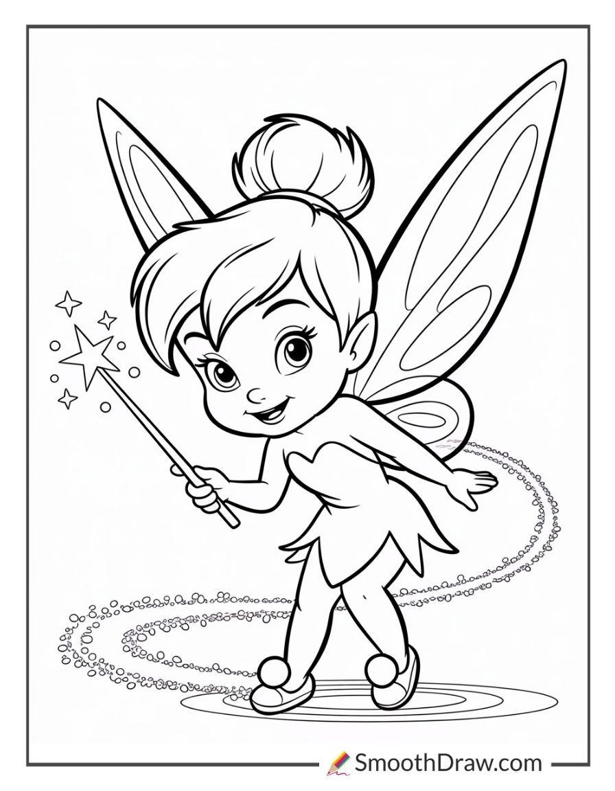 69 Tinkerbell Coloring Pages Free Printables Smooth Draw