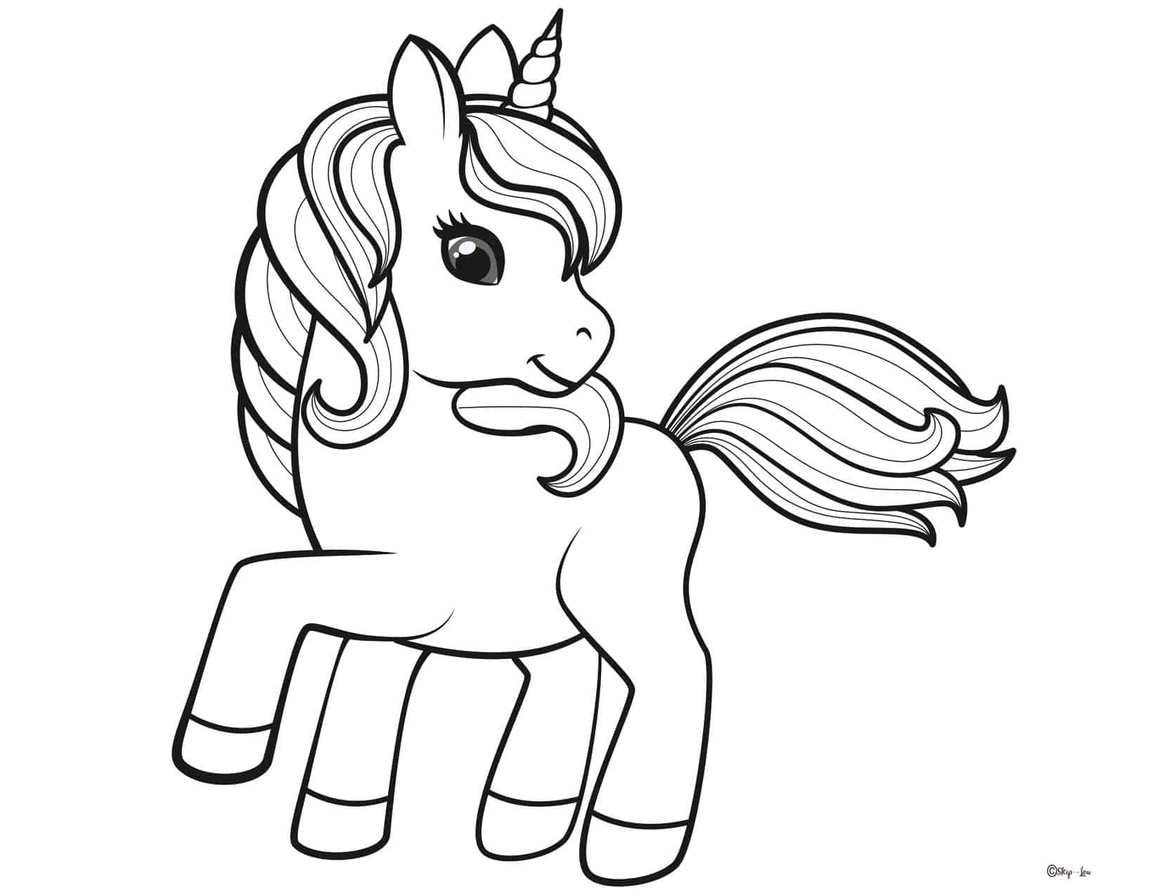unicorn coloring free printable