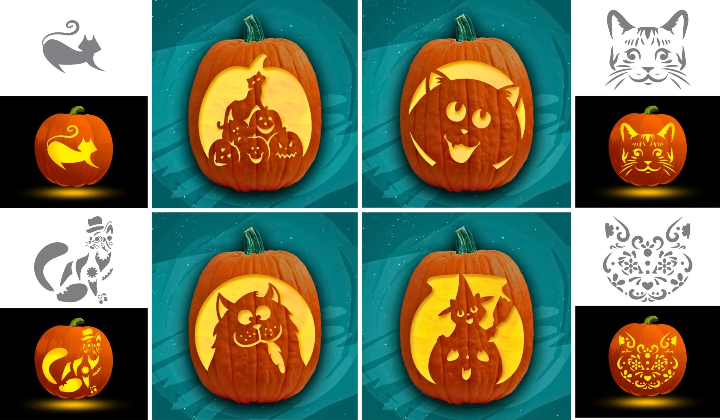pumpkin carving printable templates