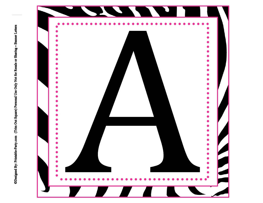 8x8 Inch Large Square Printable Alphabet Letters Printable Banner Letters