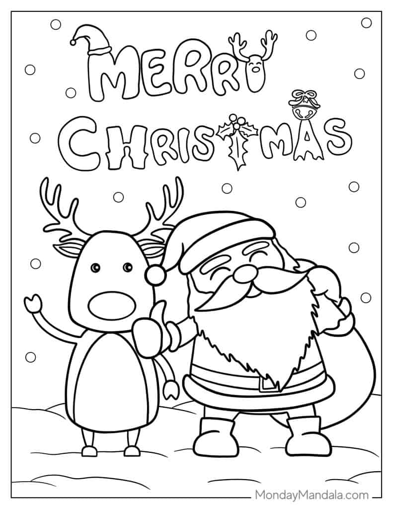 94 Santa Coloring Pages Free PDF Printables  94 Santa Coloring Pages Free PDF Printables
