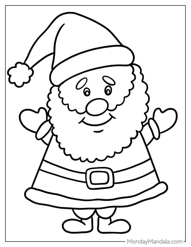 94 Santa Coloring Pages Free PDF Printables  94 Santa Coloring Pages Free PDF Printables