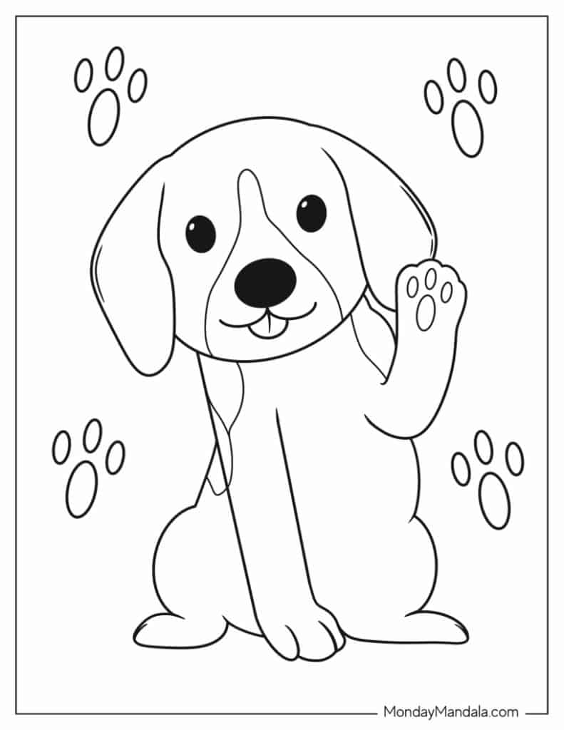 free printable dog coloring pages