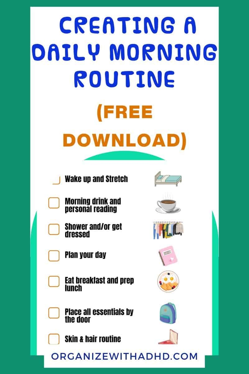free printable adhd routine charts