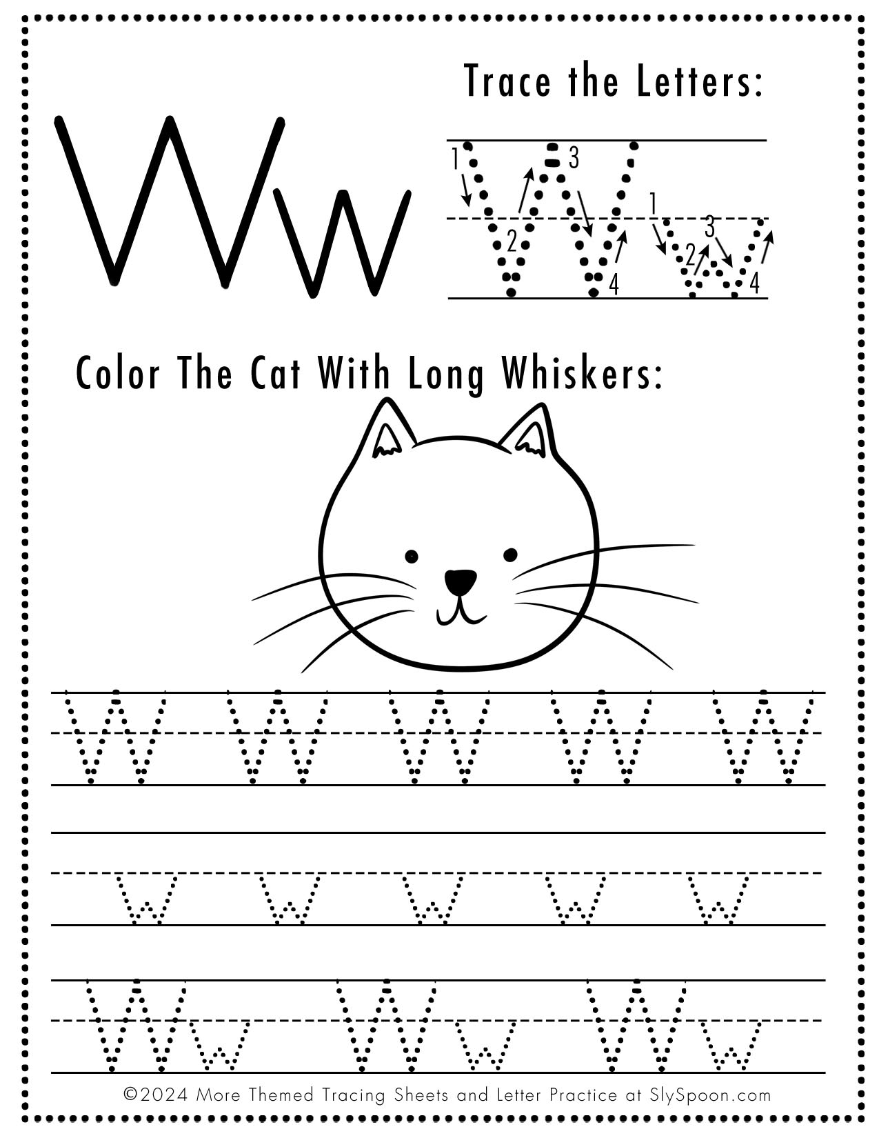 printable letter w