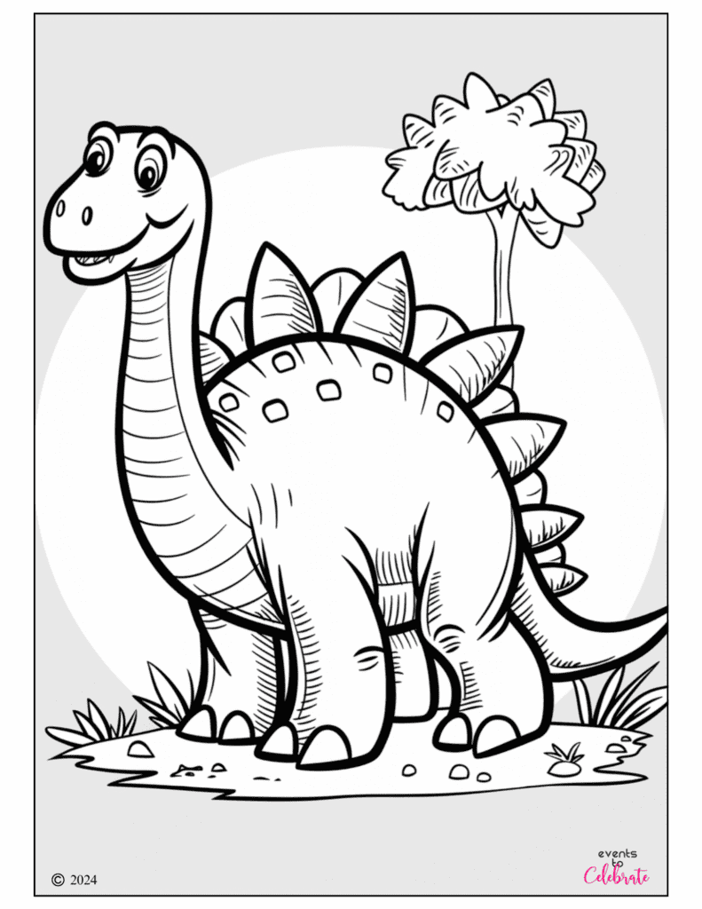 dinosaur free printable coloring pages