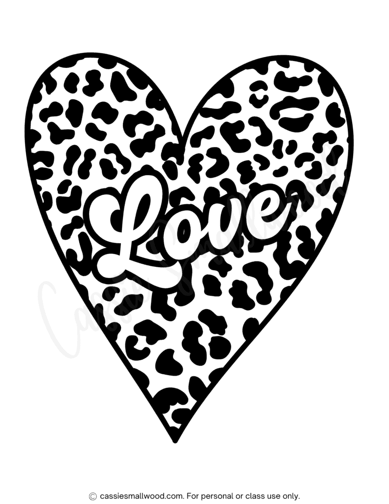 printable heart coloring pages