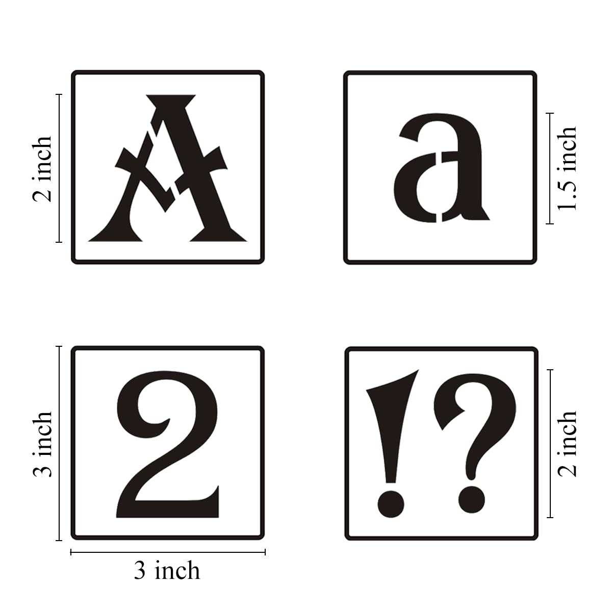 Amazon 2 Inch Alphabet Letter Stencils For Painting 70 Pack Letter And Number Stencil Templates With Signs For Painting On Wood Reusable Alphabet And Numbers Stencils For Chalkboard Wood Signs