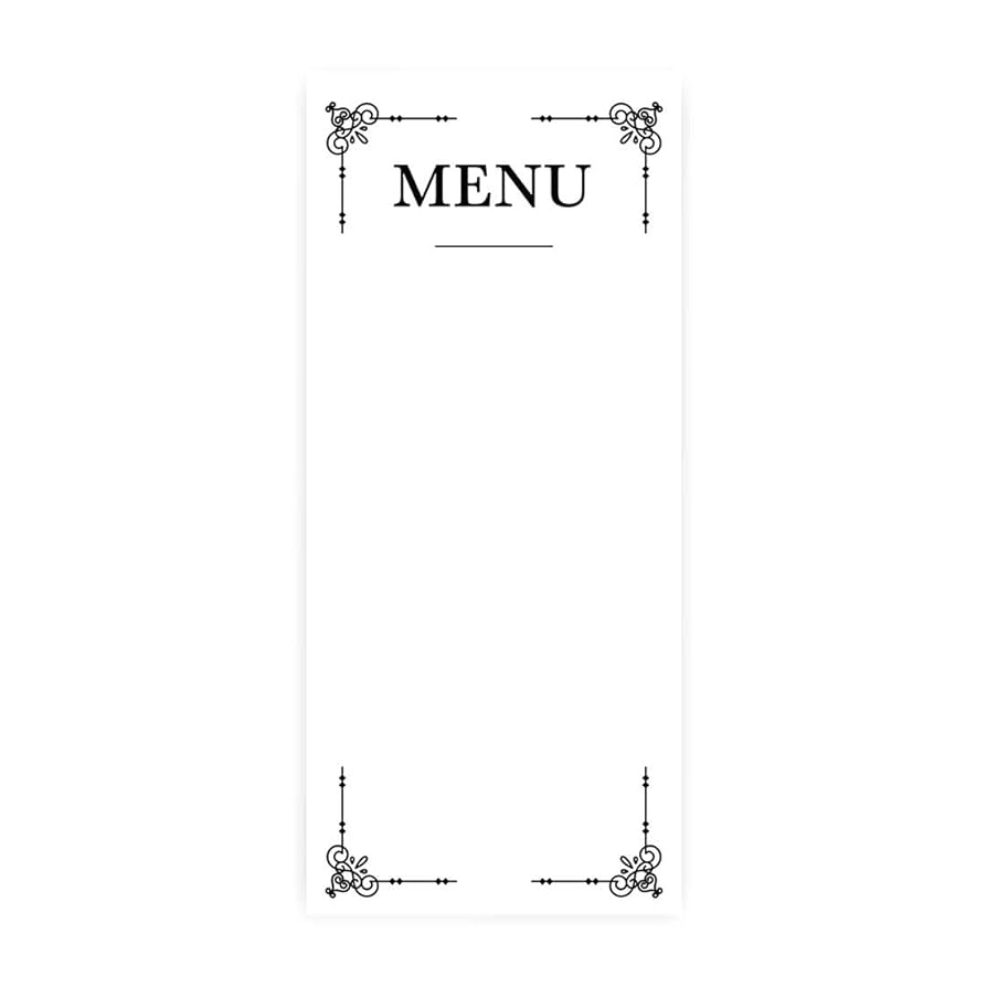 Amazon Andaz Press Black Art Deco Printable Wedding Paper Menu Cards For DIY Printer Premium Cardstock For Dinner Table Place Settings Programs Rehearsals Reception Pack Of 56 4 X 9 Inches