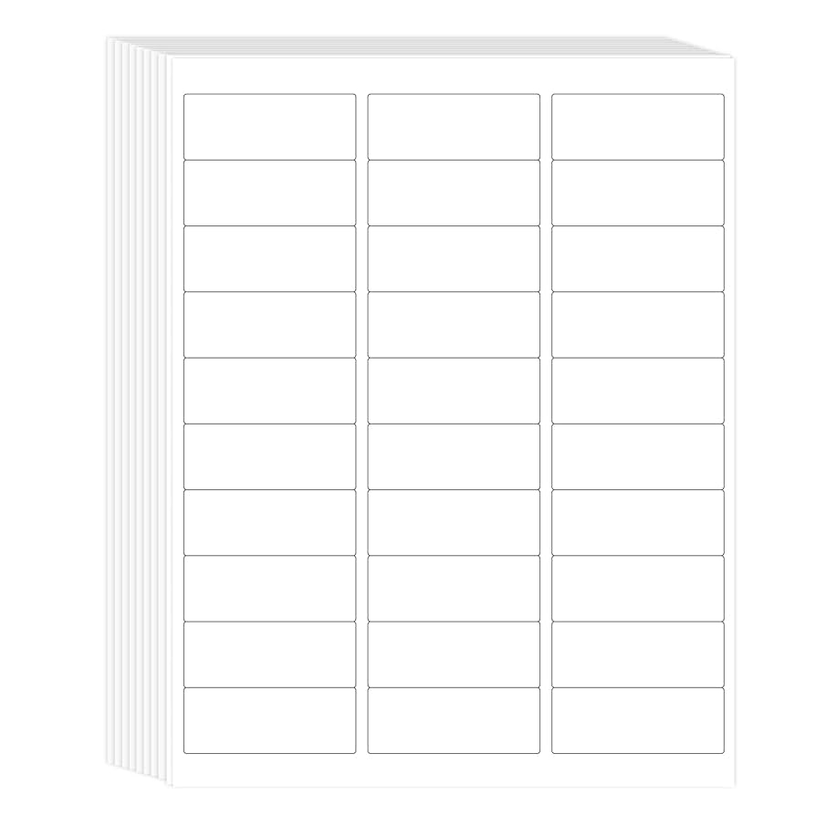 Amazon L LIKED Printable Address Labels 1 X 2 5 8 900 Labels 30 Per Sheet Label Stickers For Envelopes 30 Sheets 