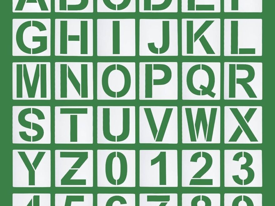 Amazon PATIKIL 7 Inch Letter Stencils Number Stencils 36 Pack Reusable Alphabet Templates Numbers Stencil Set For Painting On Wood Wall White Arts Crafts Sewing