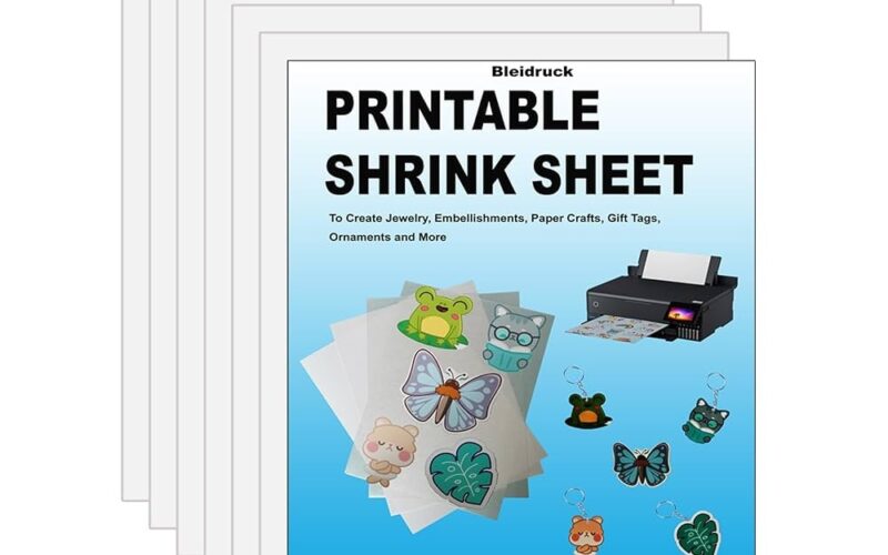Amazon Printable Shrink Plastic Sheets Shrink Films Papers For Kids Creative Craft 6 Glossy White Sheets 8 3 X 11 7 Inch For Inkjet Printer Office Products