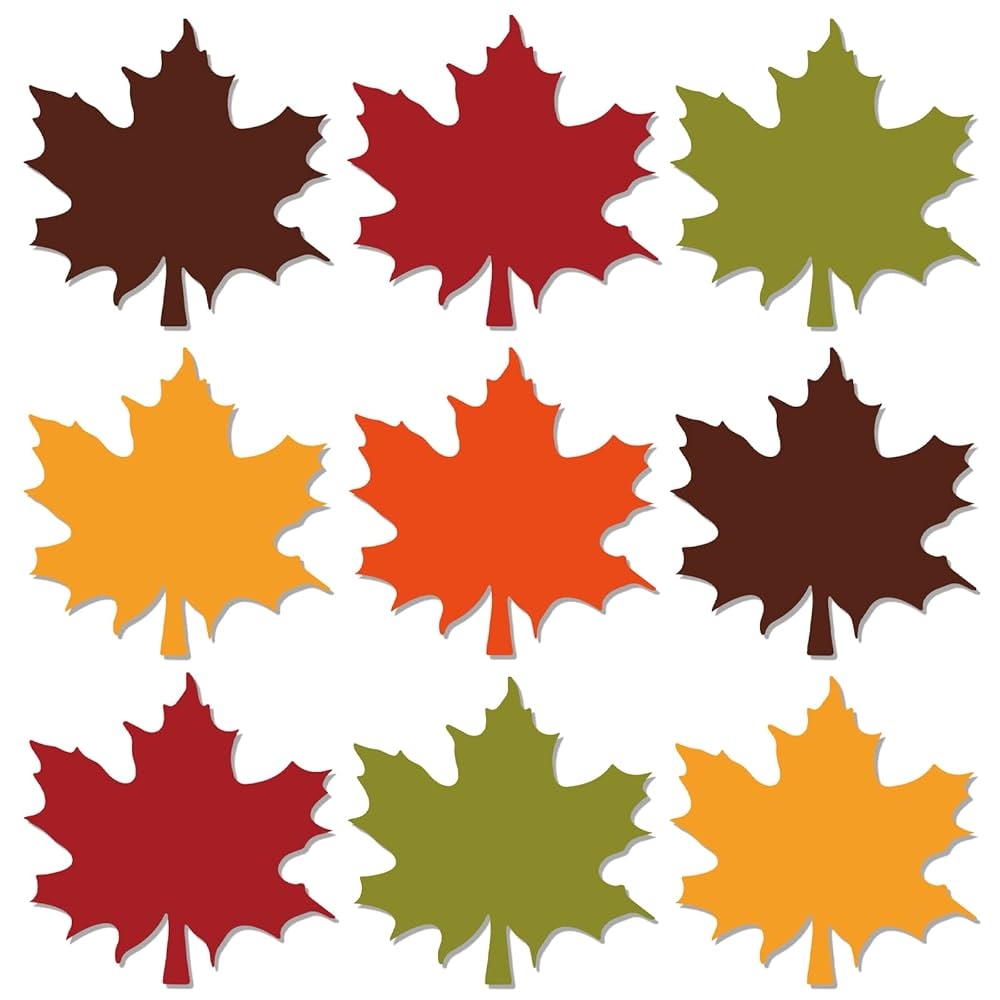 Amazon Whaline 45Pcs Fall Maple Leaves Cutouts Autumn Maple Leaf Bulletin Board Decor 5 Colors Fall Leaf Paper Cut Outs With Glue Points For School Classroom Home Party Decor DIY Craft Projects 